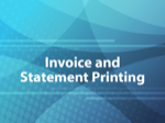Invoice and Statement Printing